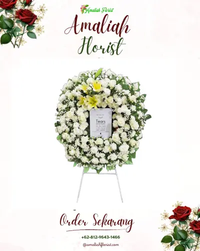 Krans Bunga Duka Cita di Sumberporong